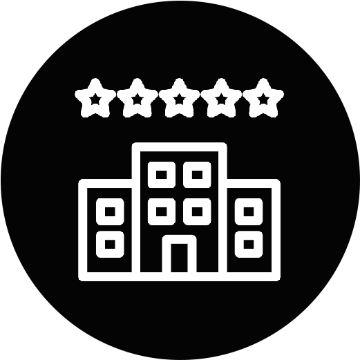 User with three stars above